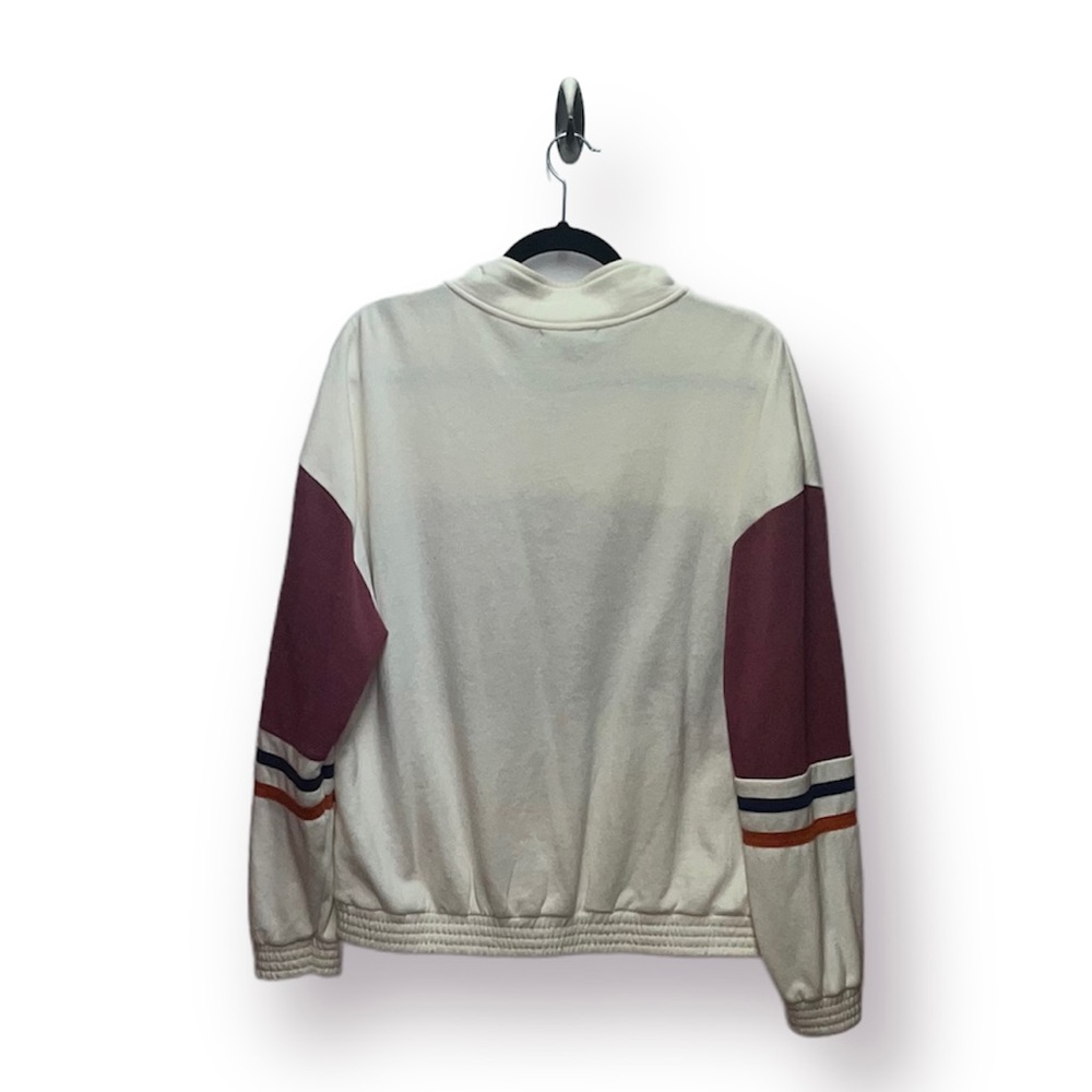 LA Hearts pink, navy, orange, and cream half zip. Size M - Picture 3 of 3